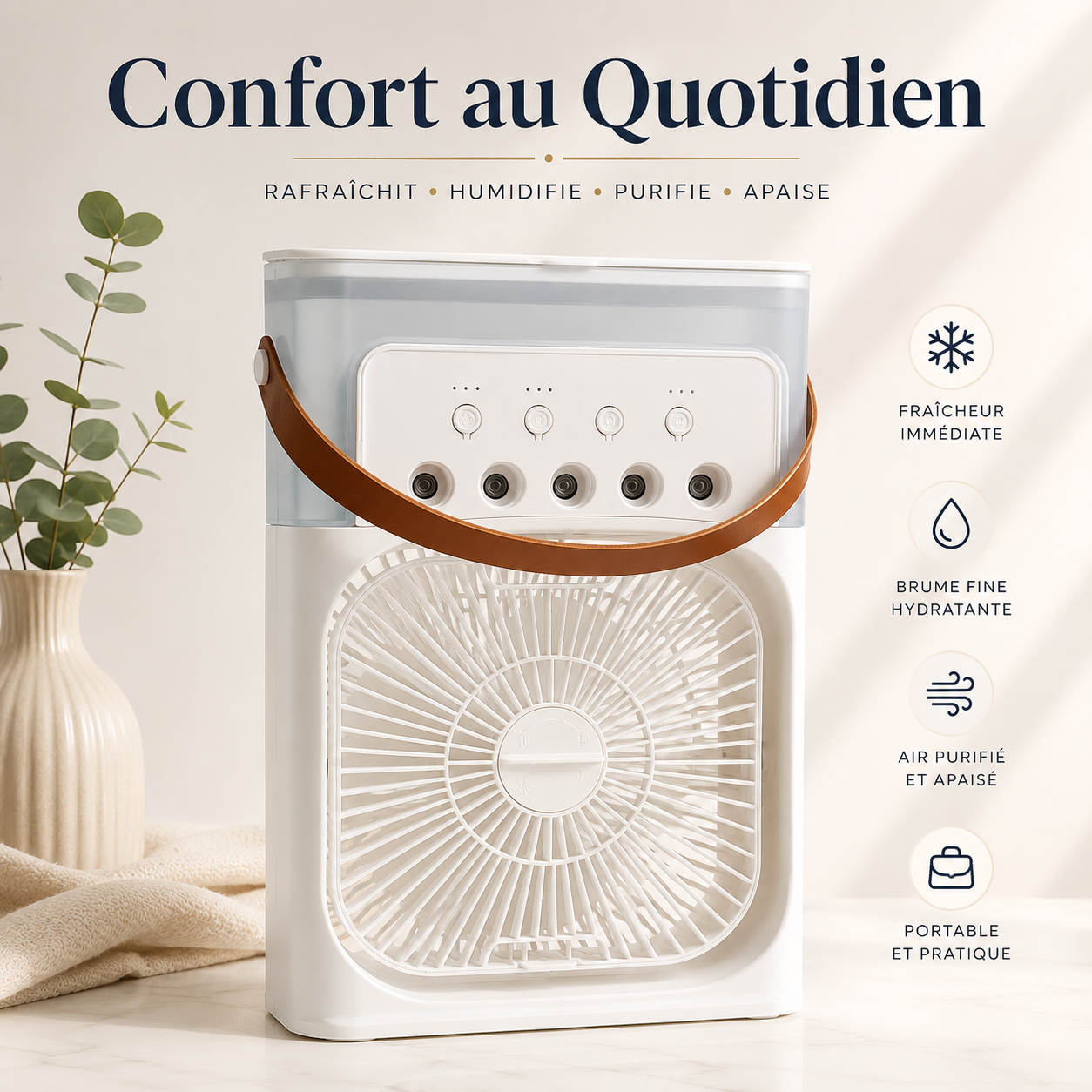 Ventilateur portable rafraichissant