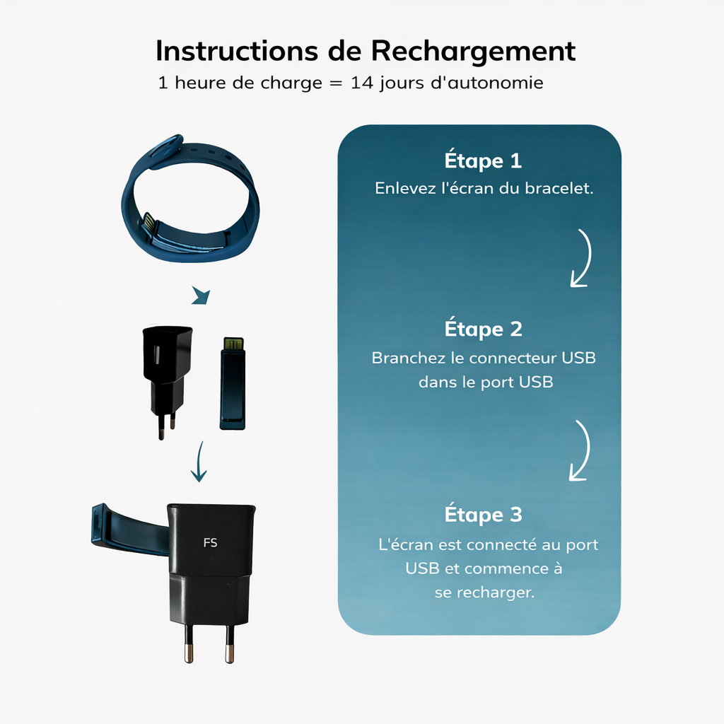 100% bracelet reveil