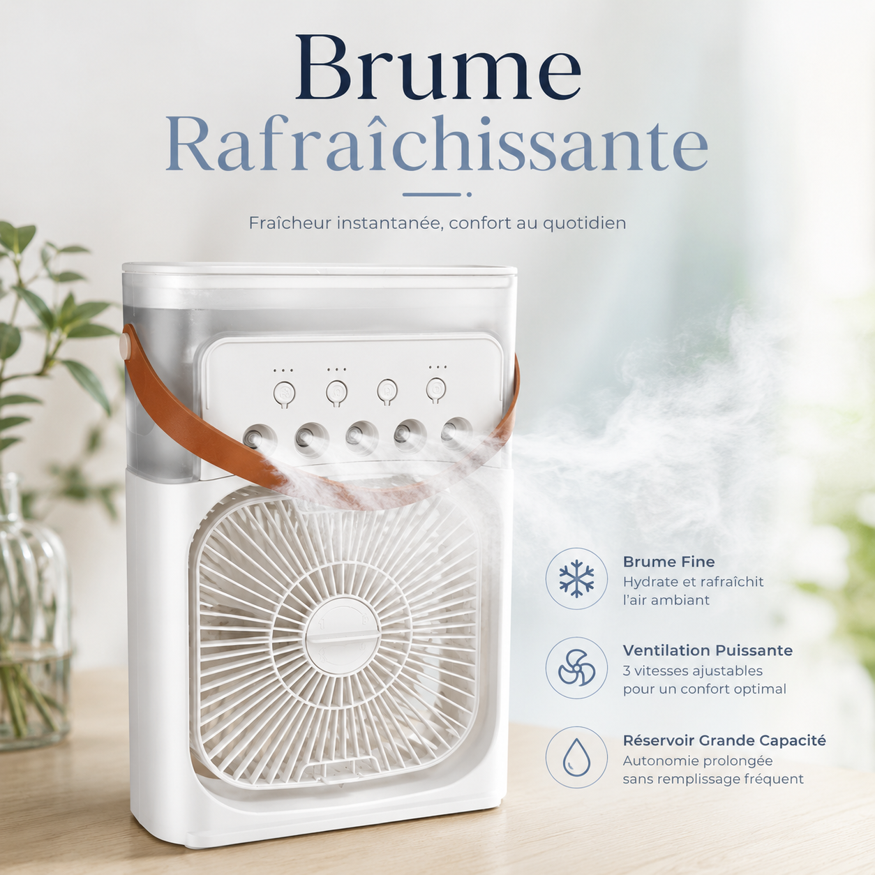 Ventilateur portable rafraichissant