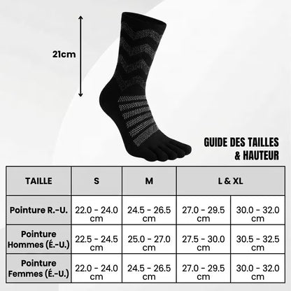 Chaussette à orteils séparés — Laine mérinos haute résistance