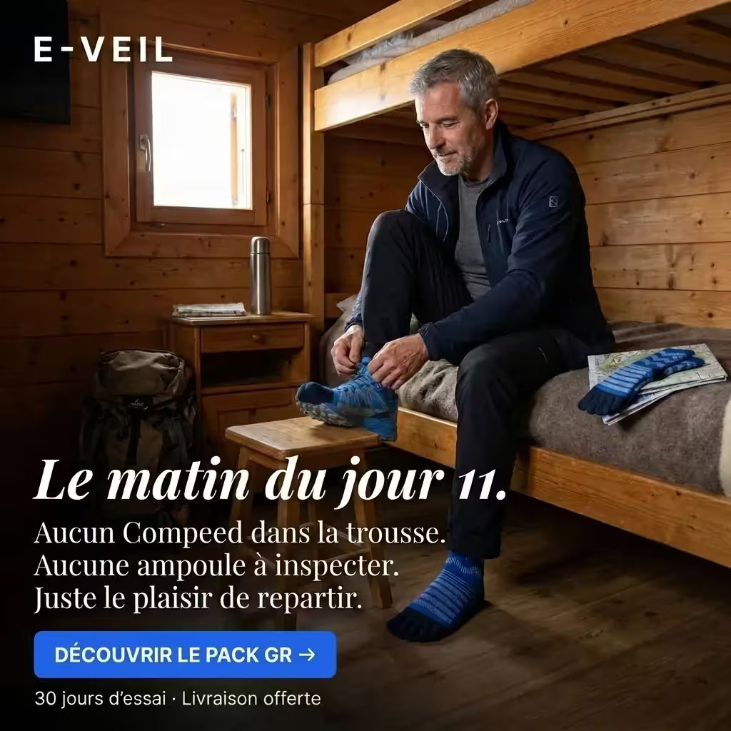 Chaussette à orteils séparés — Laine mérinos haute résistance