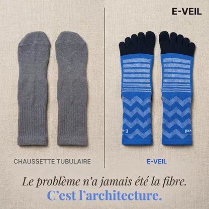 Chaussette à orteils séparés — Laine mérinos haute résistance