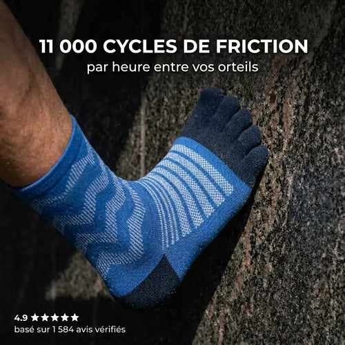 Chaussette à orteils séparés — Laine mérinos haute résistance