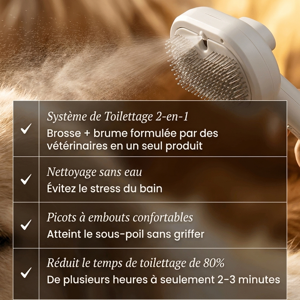 Brosse + 2 flacons de brume nettoyante (cadeau surprise)